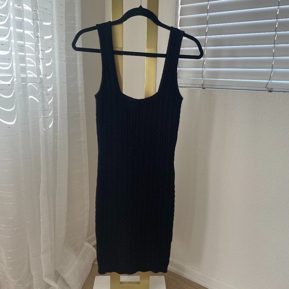 Zara Cable Knit Sweater Tank Midi Dress - Picture 3 of 9